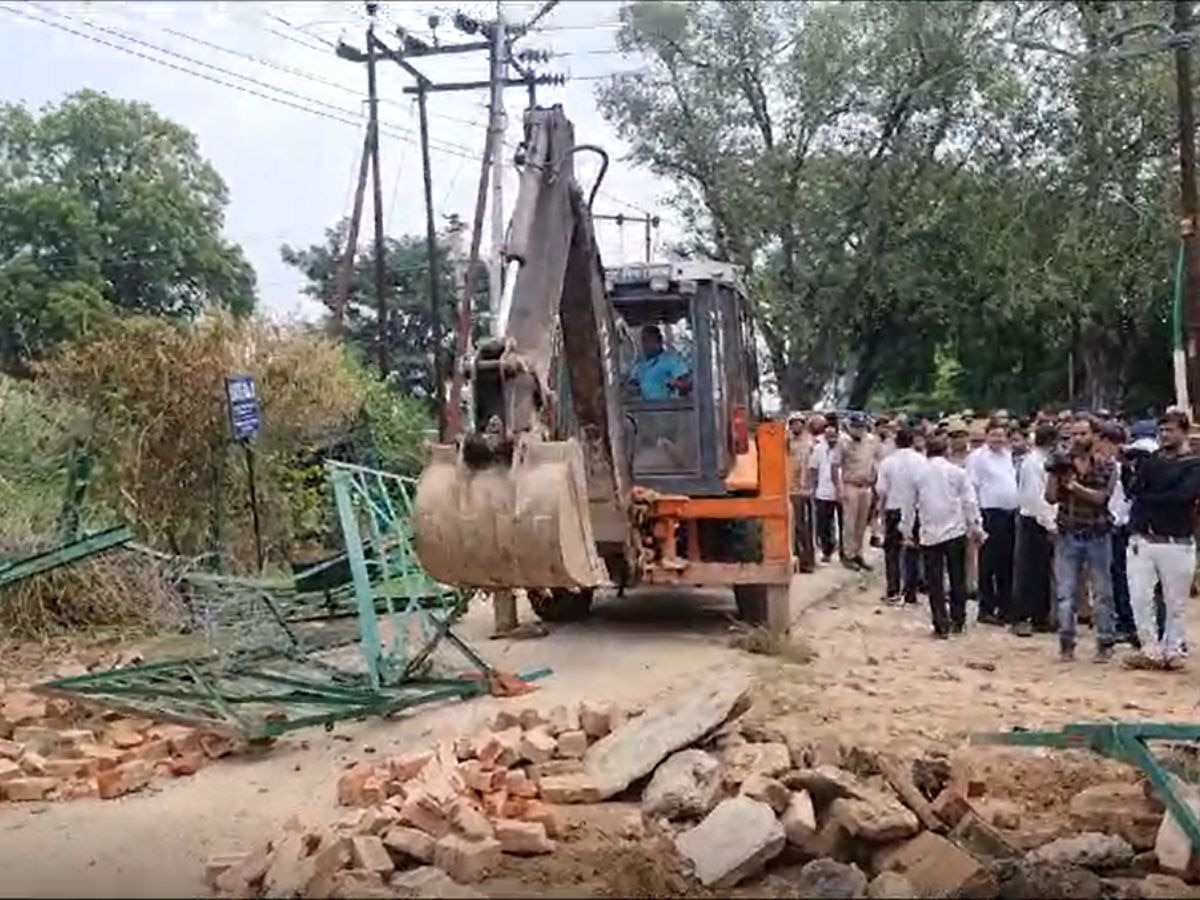 Agra Bulldozer Radha Swami Satsang Action Photo