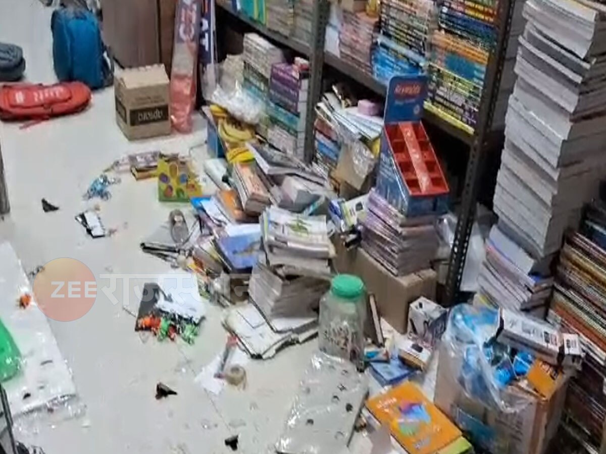 सीकर: नकाबपोश बदमाशों ने स्टेशनरी की दुकान में की तोड़फोड़,व्यापारियों में घटना के बाद खौफ