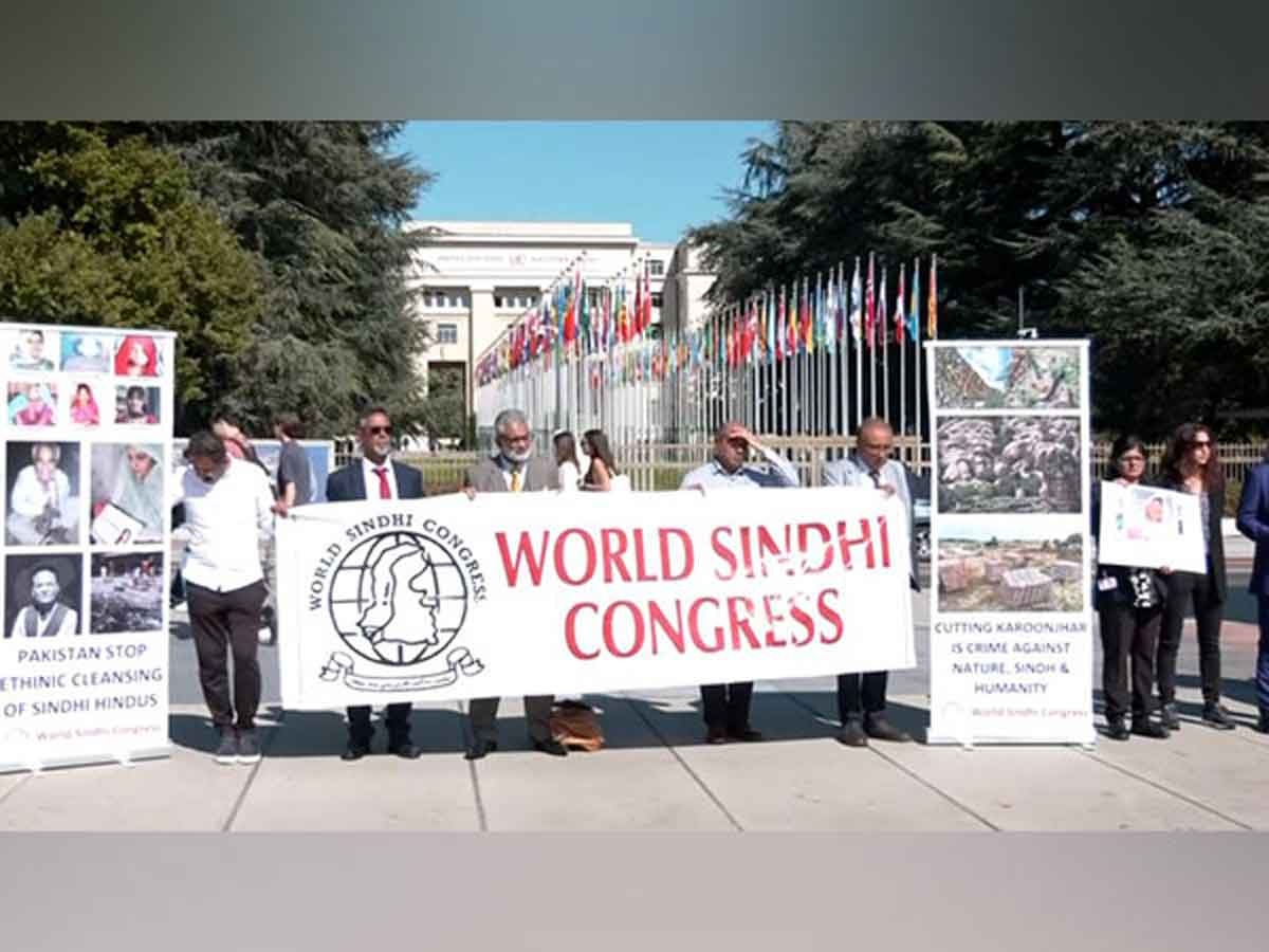 सिंधी कार्यकर्ताओं का UNHRC के सामने प्रदर्शन, पाकिस्तान पर लगाया हिंदुओं को निशाना बनाने का आरोप