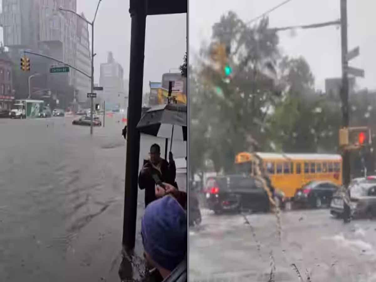 New York flood: भारी बारिश लाई न्यूयॉर्क में बाढ़, कई इलाके पानी में डूबे, इमरजेंसी घोषित 