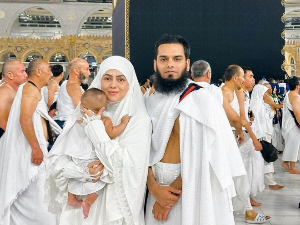 बेटे और पति संग Sana Khan ने पूरा किया उमराह, Kaaba Sharif से शेयर की क्यूट फैमली फोटो