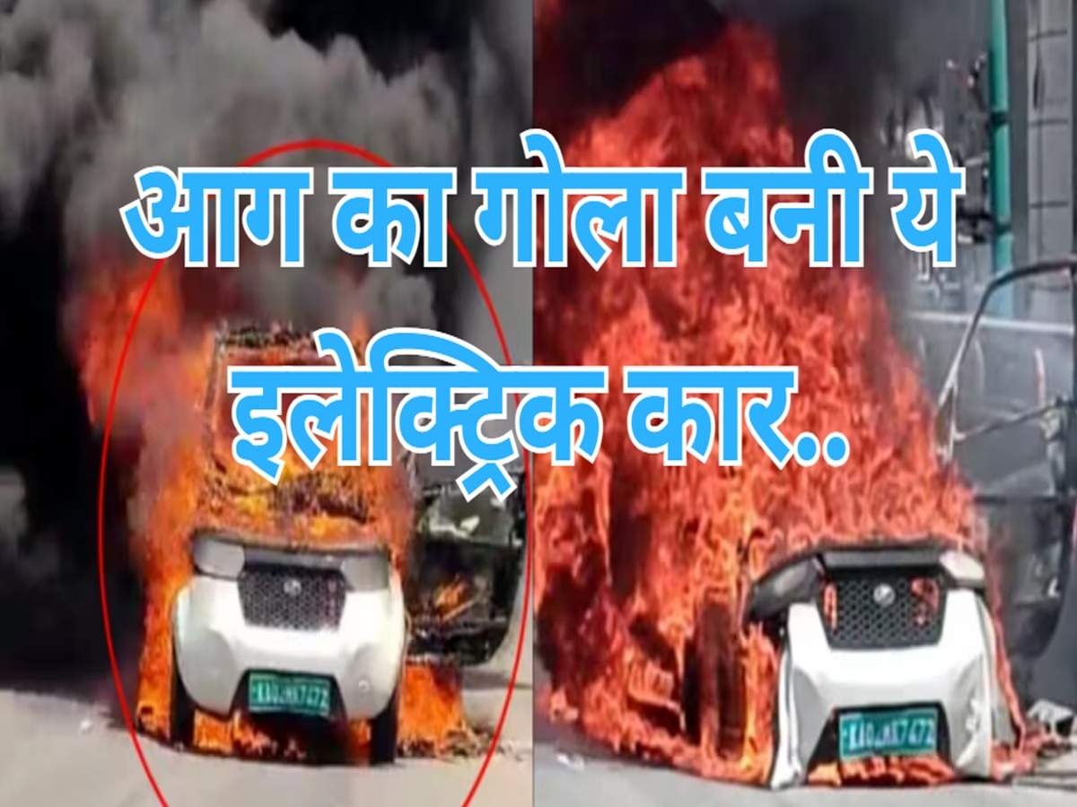 Electric Car Fire: बीच सड़क आग का गोला बन गई ये Electric Car, वीडियो देख दहल उठेगा दिल