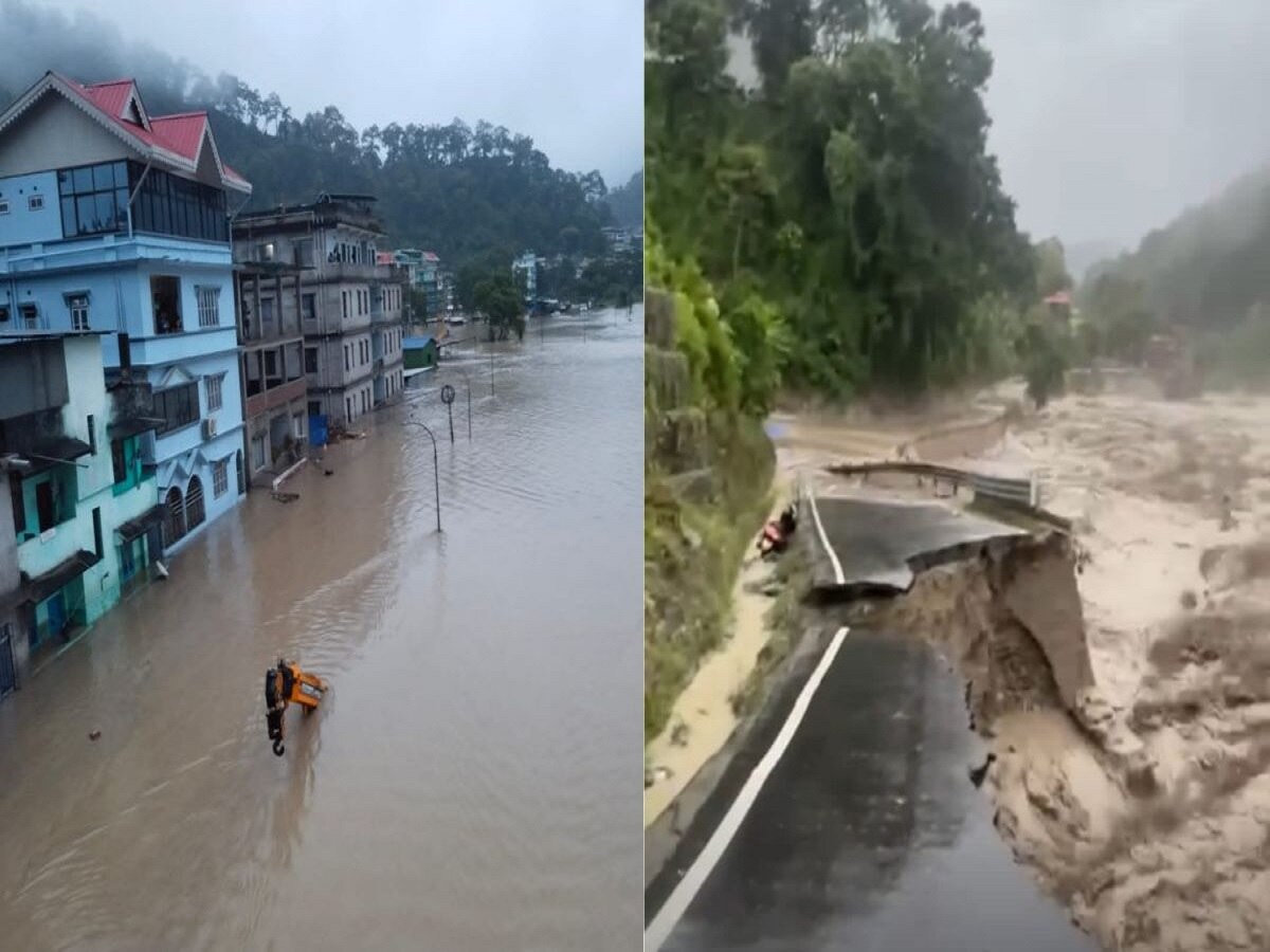 Sikkim Floods: सिक्किम में बाढ़ का कहर, 14 लोगों की मौत, 102 लापता