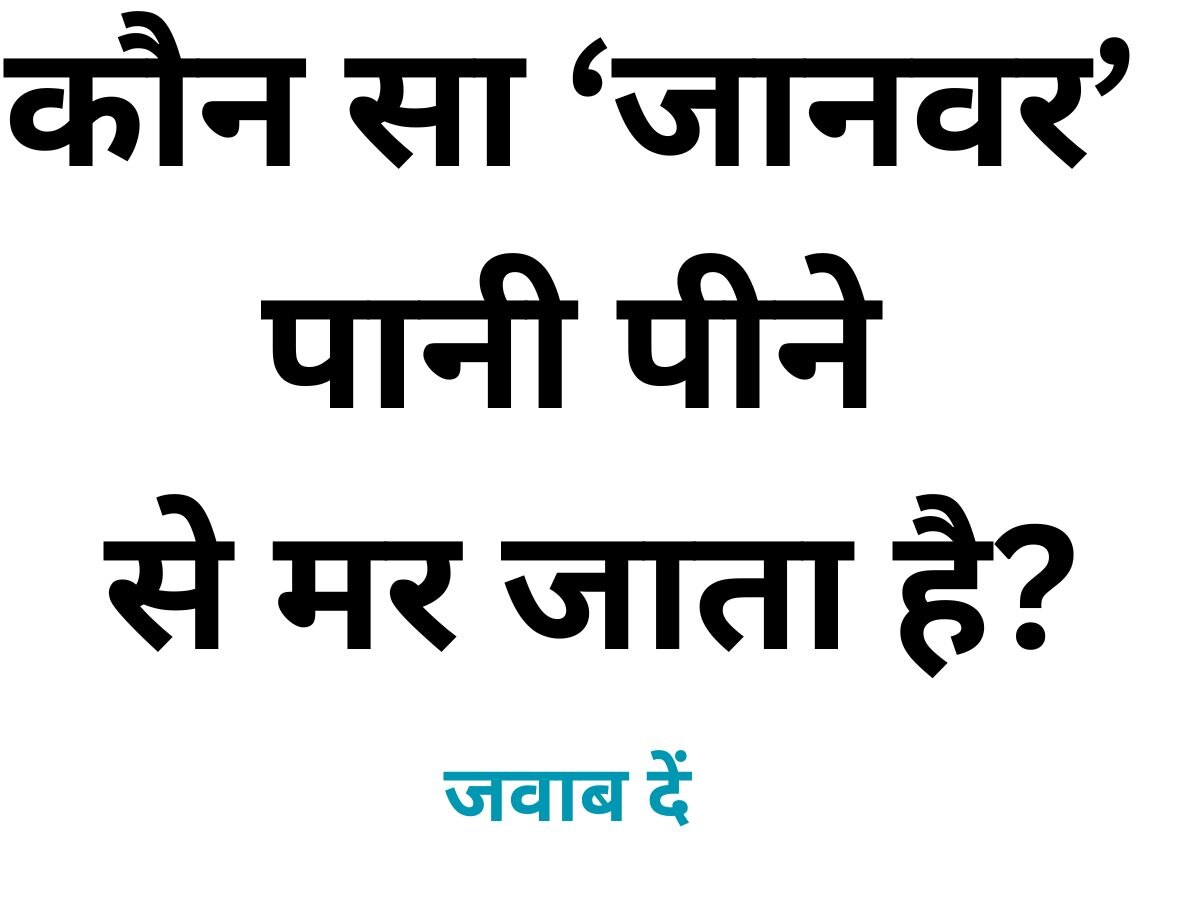 Quiz: कौन सा जानवर पानी पीने से मर जाता है?