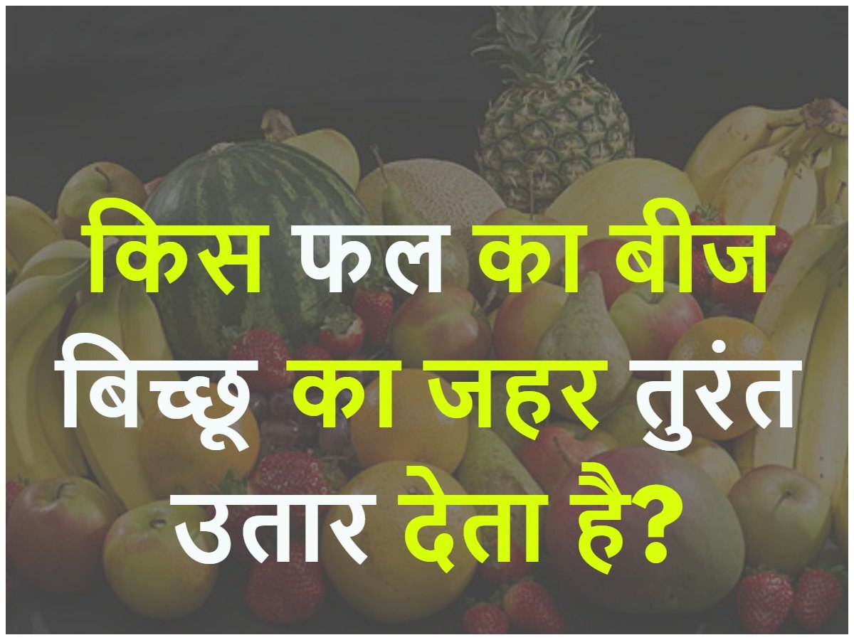 Quiz: किस फल का बीज बिच्छू का जहर तुरंत उतार देता है?