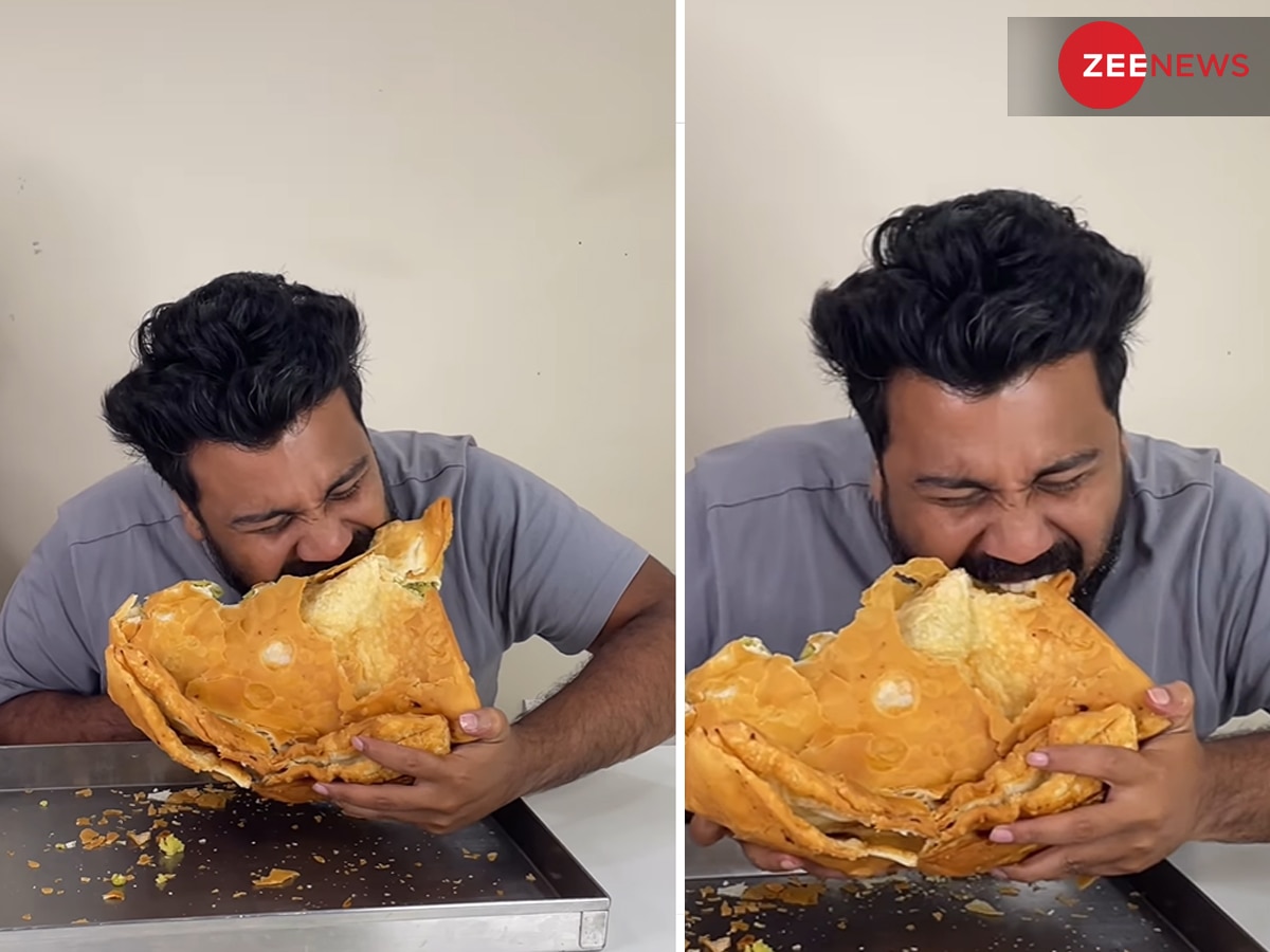 Watch: शख्स ने खाया 5 किलो का 'बाहुबली' समोसा! Video देखकर लोग बोले- इंसान हो या फिर...