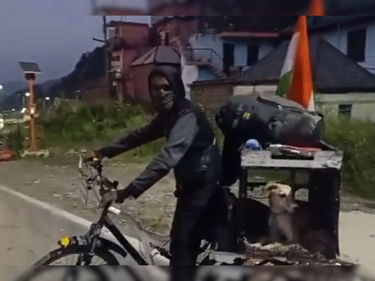 पर्यावरण की सुरक्षा को लेकर केरल से भारत भ्रमण पर साइकिल से निकला शख्स, पहुंचा हिमाचल