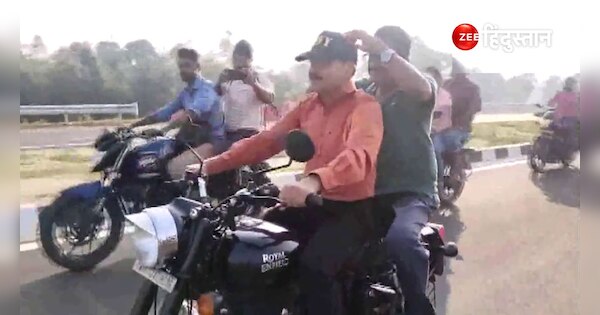 Viral Video Congress Leader Adhir Ranjan Choudhary Rides Bike Without Helmet Video Goes Viral 2512