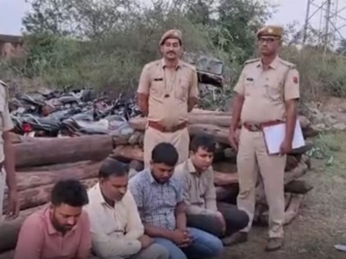 Kotputli news : पुलिस की बड़ी कार्यवाही,लाल चंदन लकड़ी की तस्करों  का भंडाफोड़