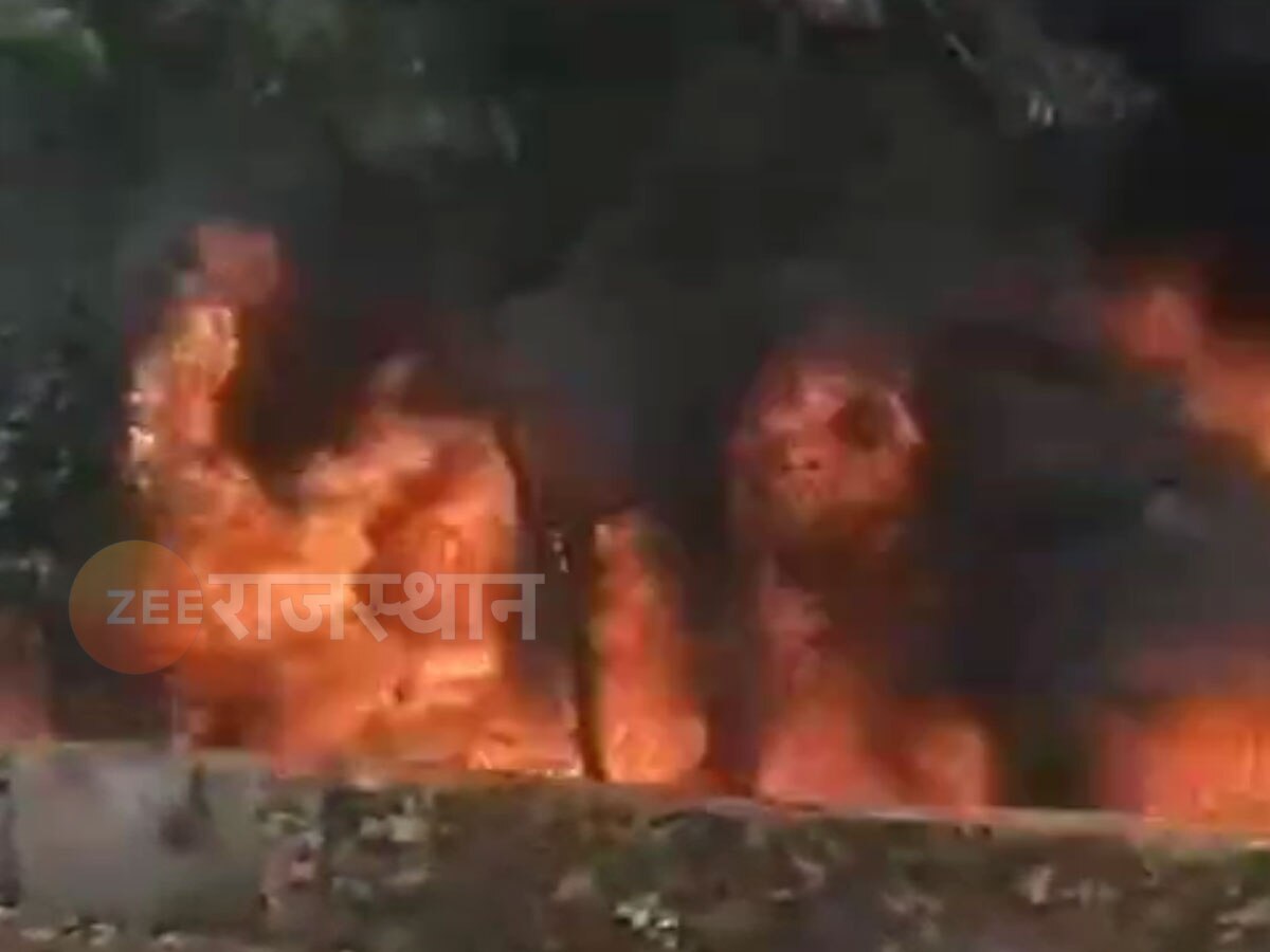 जयपुर: केमिकल गोदाम में लगी भीषण आग,कड़ी मशक्कत के बाद पाया गया काबू