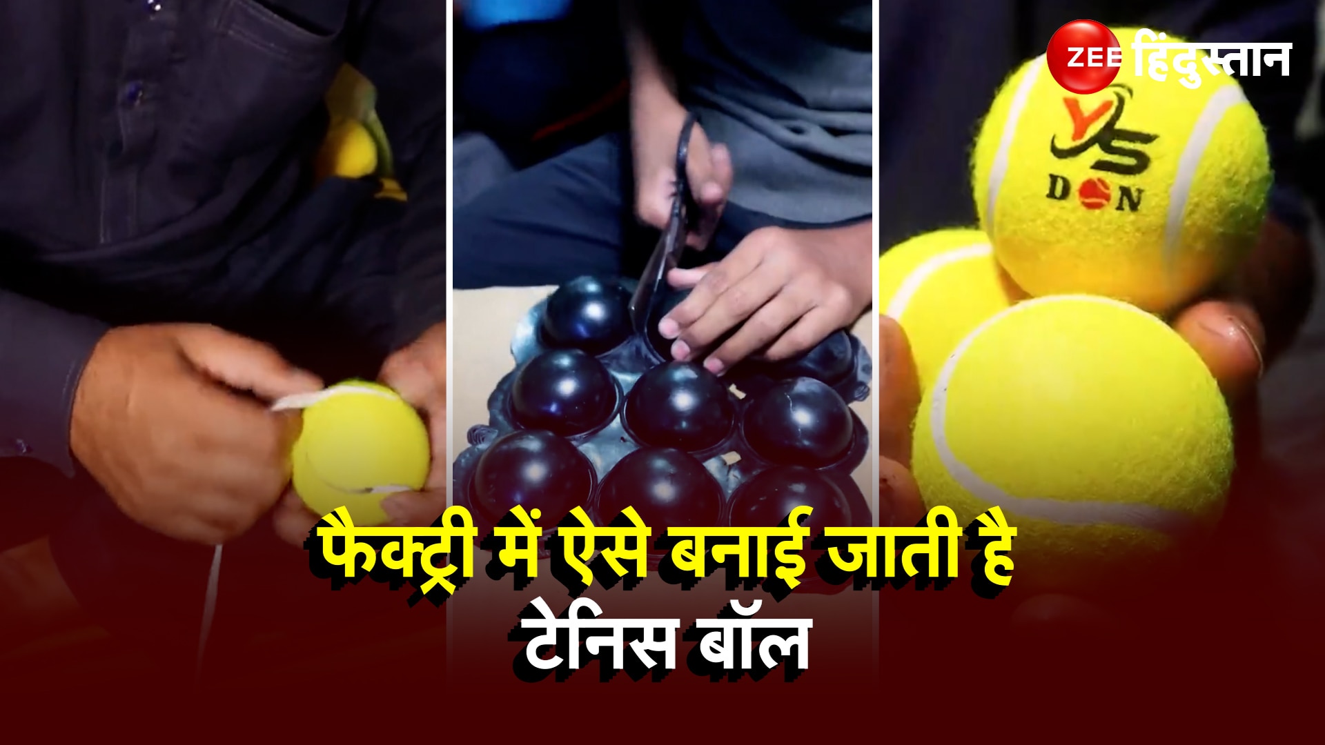 Manufacturing of tennis balls in factory video went viral Tennis Ball