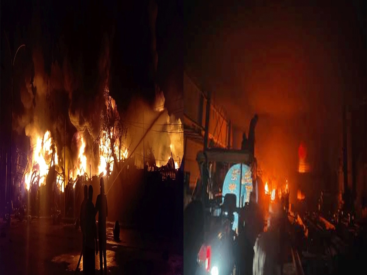 Fire in company : Shahjahanpur में रंग- पेंट केमिकल कंपनी में लगी आग, शॉर्ट सर्किट से हुआ हादसा, हर तरफ धुएं का गुबार 