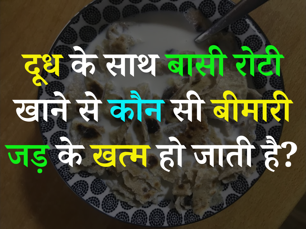 Trending Quiz: दूध के साथ बासी रोटी खाने से कौन सी बीमारी जड़ के खत्म हो जाती है? Trending Quiz: दूध के साथ बासी रोटी खाने से कौन सी बीमारी जड़ के खत्म हो जाती है?