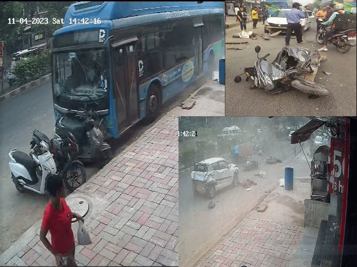 Delhi Road Accident: दिल्ली में बेकाबू DTC बस ने वाहनों को रौंदा, 1 की मौत, 2 लोग घायल