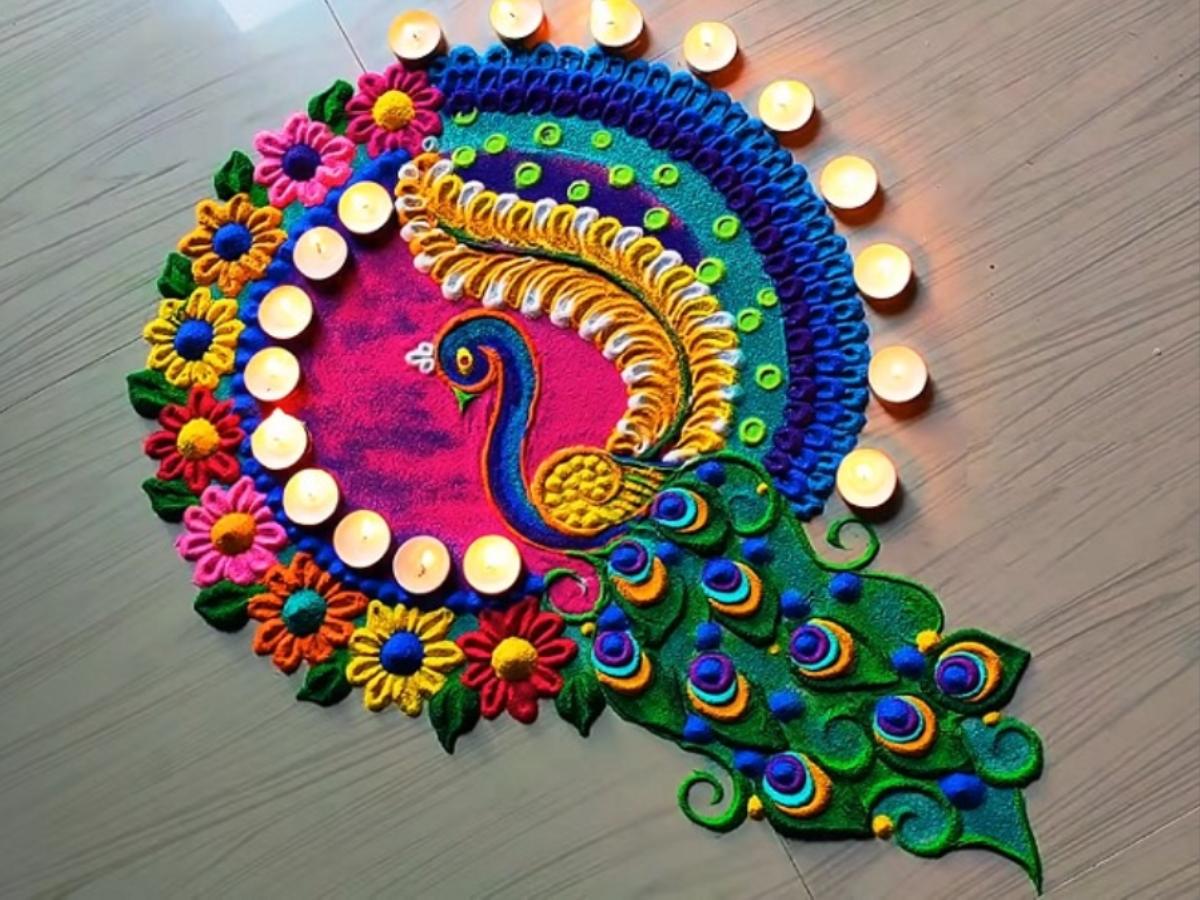 Harassment Rangoli Design easy rangoli designs trending images for diwali dhanteras 2023 |Rangoli ...