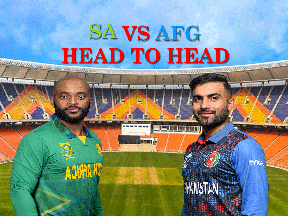 SA vs AFG Head To Head: साउथ अफ्रीका या अफगानिस्तान, अहमदाबाद में कौन किस पर पड़ेगा भारी; ODI आंकड़े कर देंगे पूरा साफ SA vs AFG Head To Head: साउथ अफ्रीका या अफगानिस्तान, अहमदाबाद में कौन किस पर पड़ेगा भारी; ODI आंकड़े कर देंगे पूरा साफ