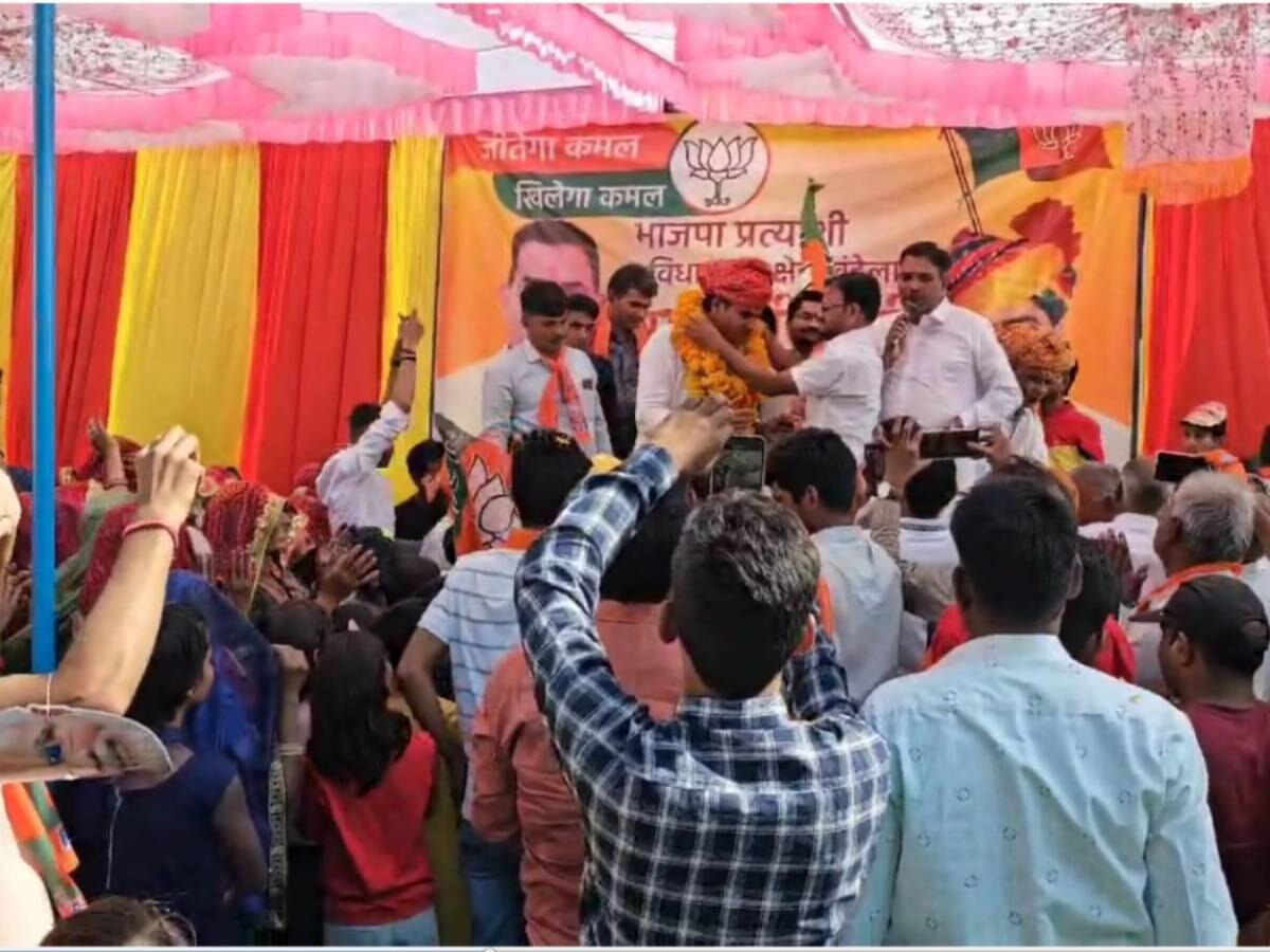 खंडेला विधानसभा से भाजपा प्रत्याशी सुभाष मील ने लगाई ताकत, युवाओं को दिलाई BJP की सदस्यता