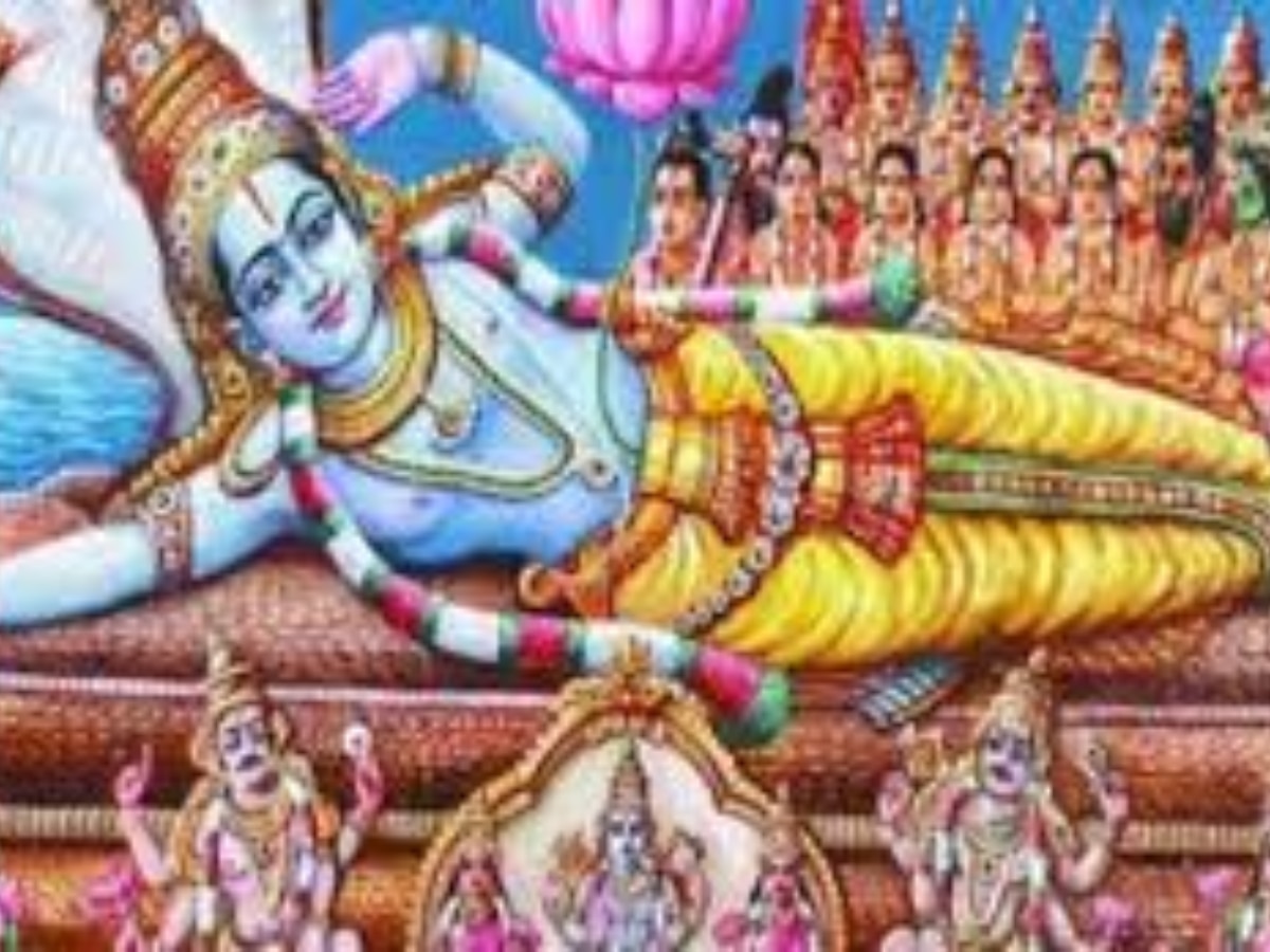 Hindu Gods-Symbology on Tumblr: Ranganatha sleeping on his snake bed