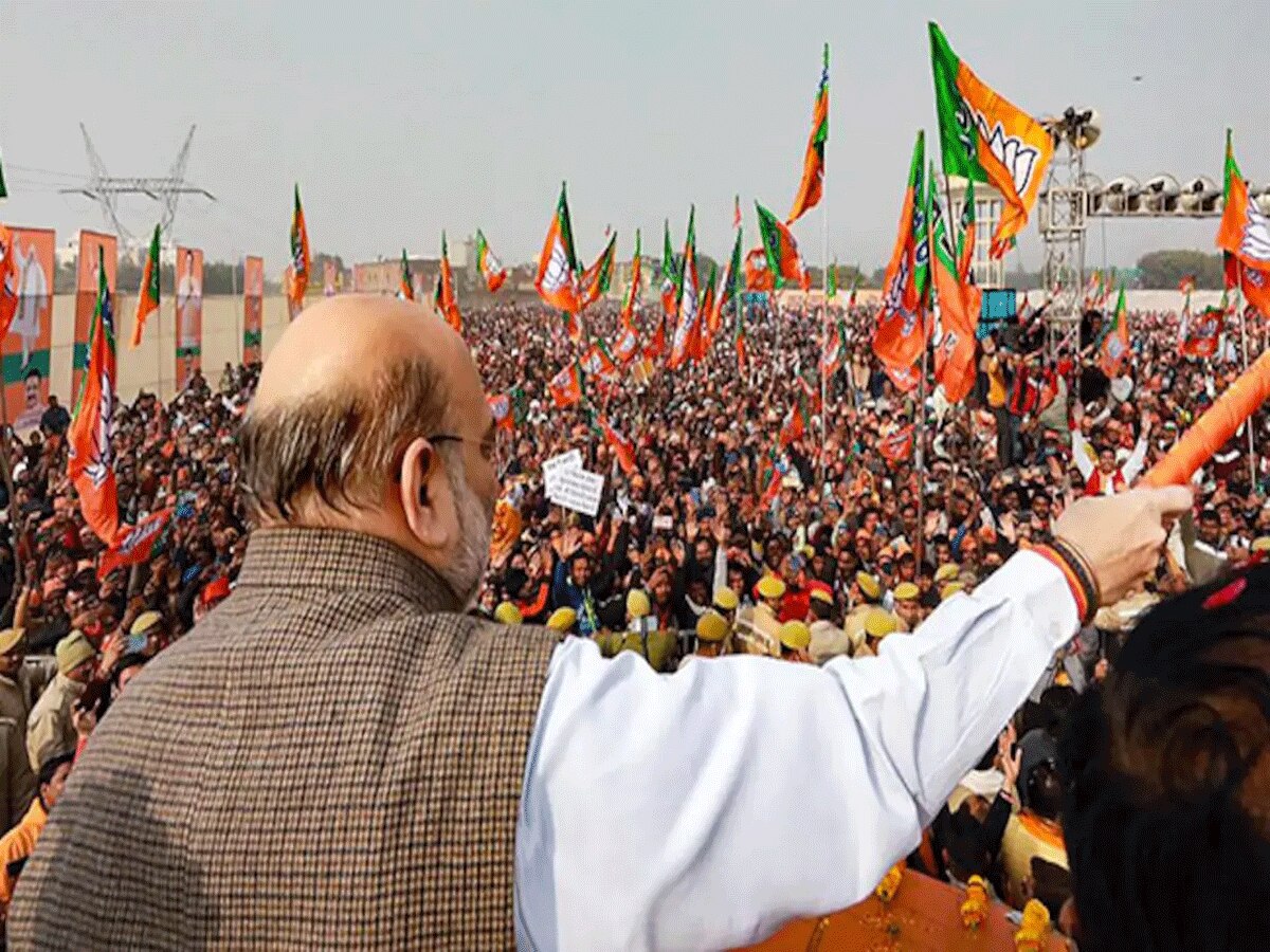 Amit Sah Rally: अजमेर में गृह मंत्री अमित शाह का रोड शो, विजयनगर में बोले,- लाल रंग को देख कांग्रेस बौखला जाती