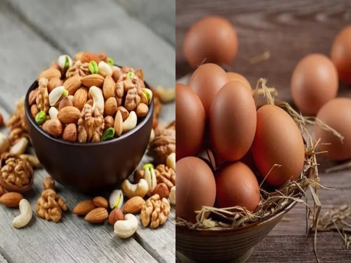 Nuts Vs Eggs: खाली पेट अगर खाते हैं अंडा और नट्स तो कौनसा होता है ज्यादा हलेदी, देखें एक नजर