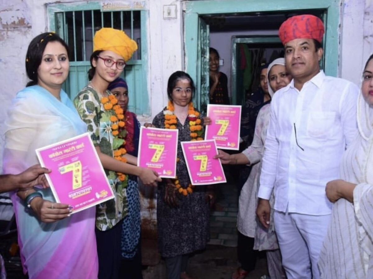 Rajasthan Election Granddaughter Kashwini is campaigning for dada cm Ashok Gehlot दादा अशोक