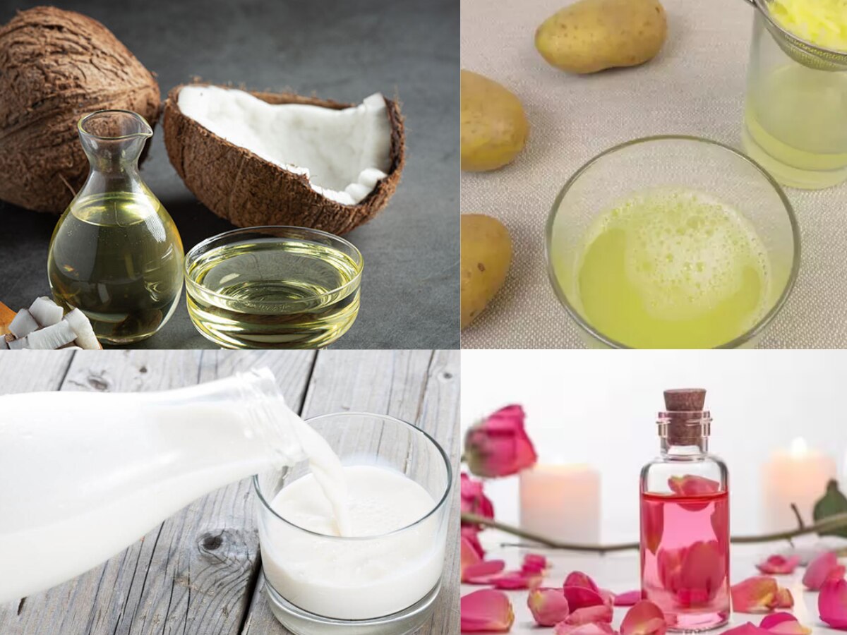 Benefits of potato juice Rose water coconut oil for Face Skin Care Tips chehre par chamak lane