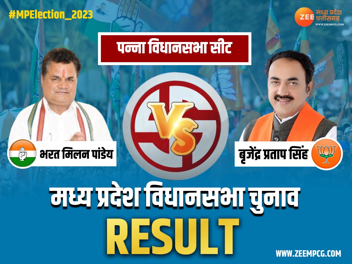 Panna Chunabv Result: MP सरकार के मंत्री बृजेंद्र प्रताप सिंह भारी बहुमत से जीते, देखें नतीजे