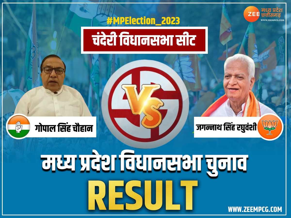 Chanderi Chunav Result: चंदेरी से भाजपा के जगन्नाथ सिंह रघुवंशी जीते, कांग्रेस के गोपाल सिंह हारे