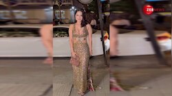 Sunny Leone ने बदला मौसम का पारा, गोल्डन ड्रेस में गिराईं बिजली