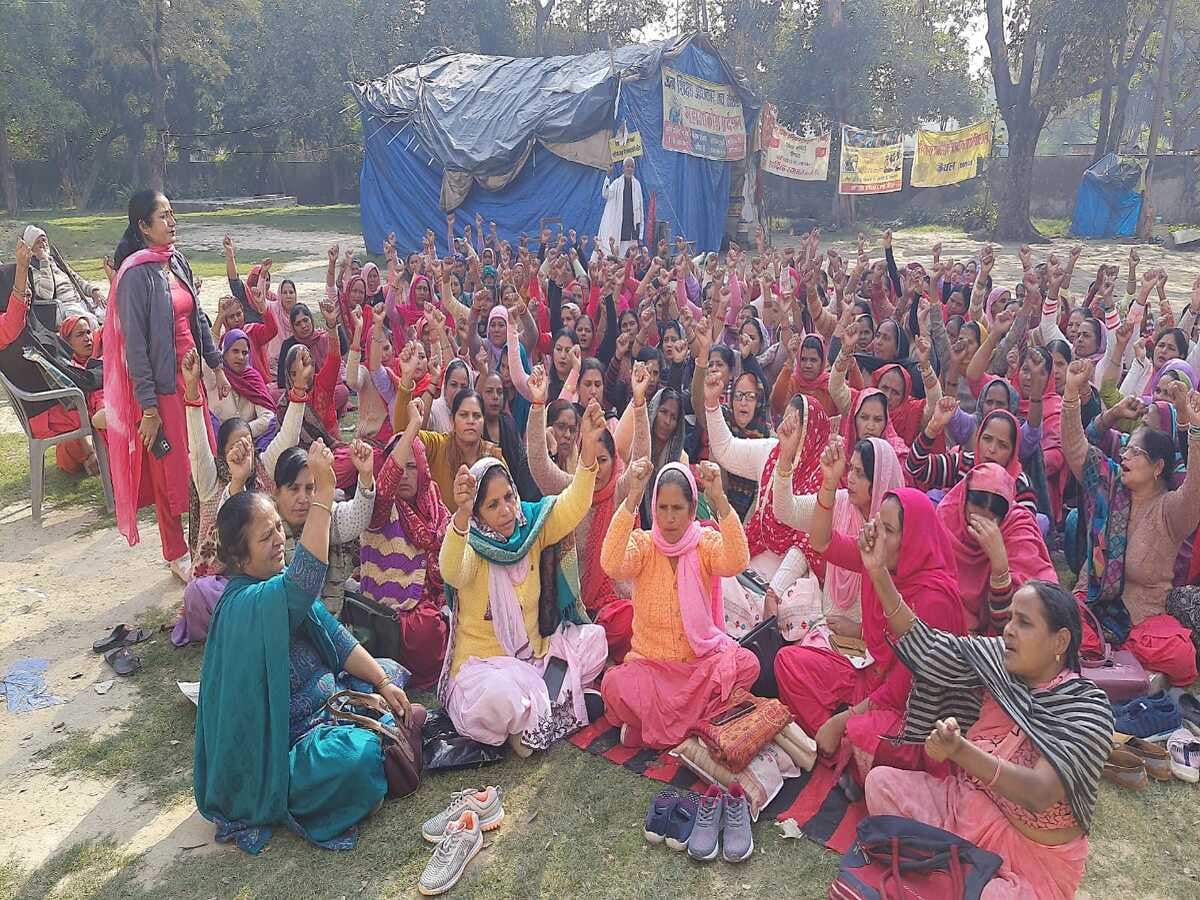 Haryana Anganwadi Protest: कैथल में गरजे आगनबाड़ी वर्कर्स,  CM के सामने रखीं ये 14 मांगें