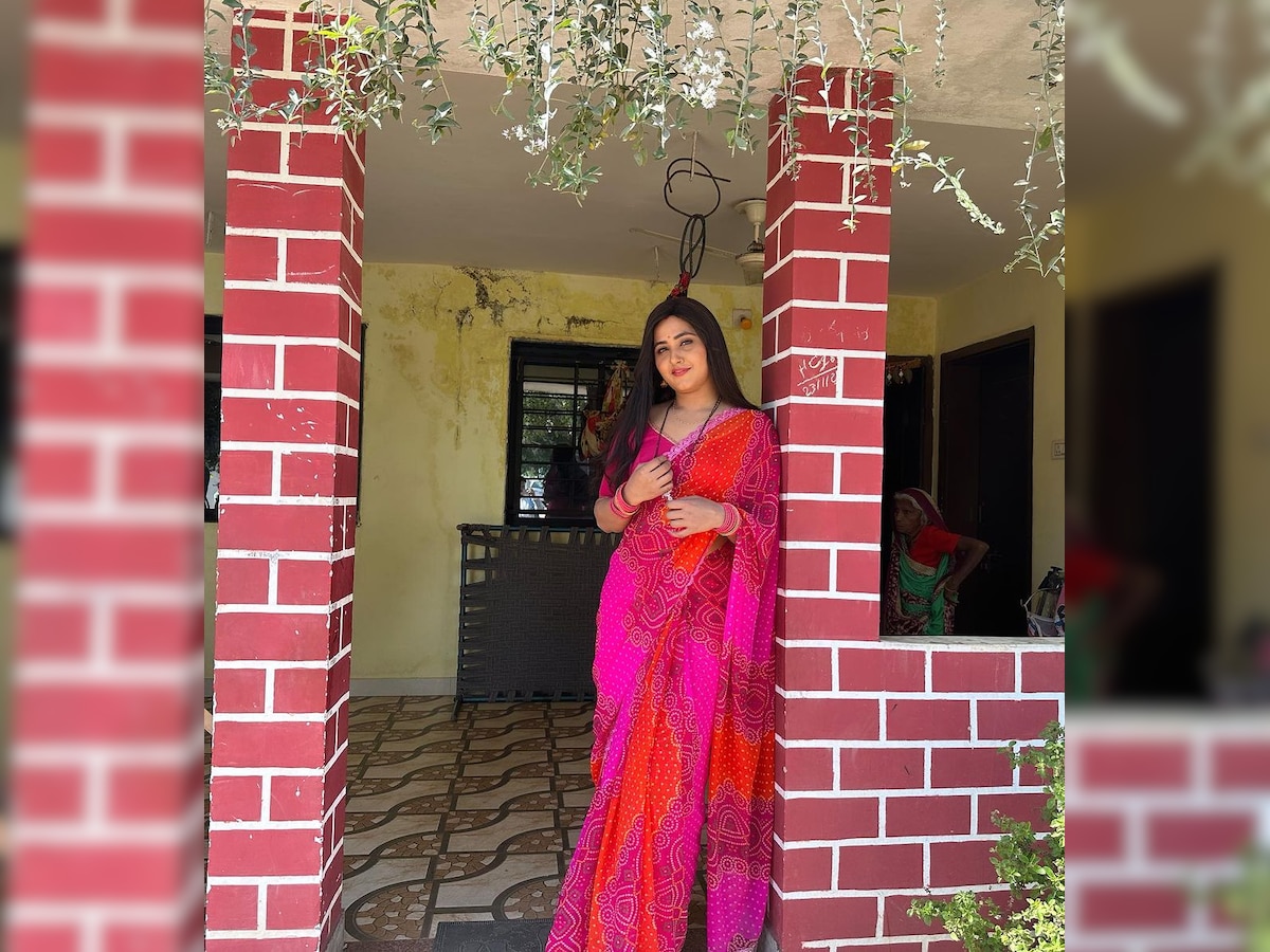 Bhojpuri actress Kajal Raghwani give stunning poses in pink saree see ...