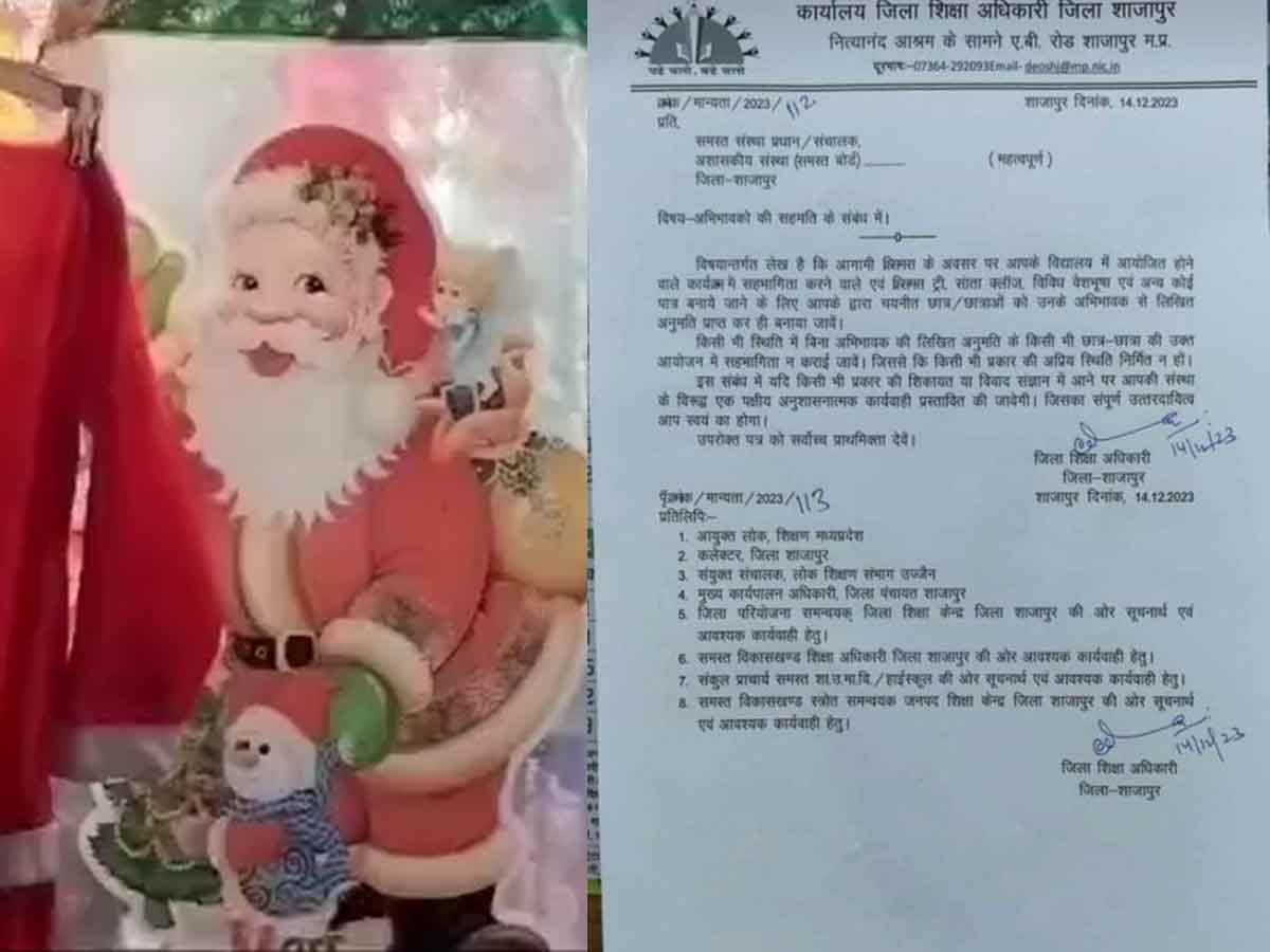 Shajapur News: शिक्षा अधिकारी के आदेश से व्यापारी परेशान, Santa Claus से जुड़ा मामला