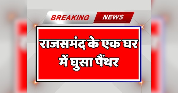 Rajsamand News Panther entered house in Rajsamand forest department and administration personnel present on spot | Rajsamand News: राजसमंद के एक घर में घुसा पैंथर, वन विभाग, प्रशासन का जाप्ता मौके पर मौजूद | Zee News Hindi