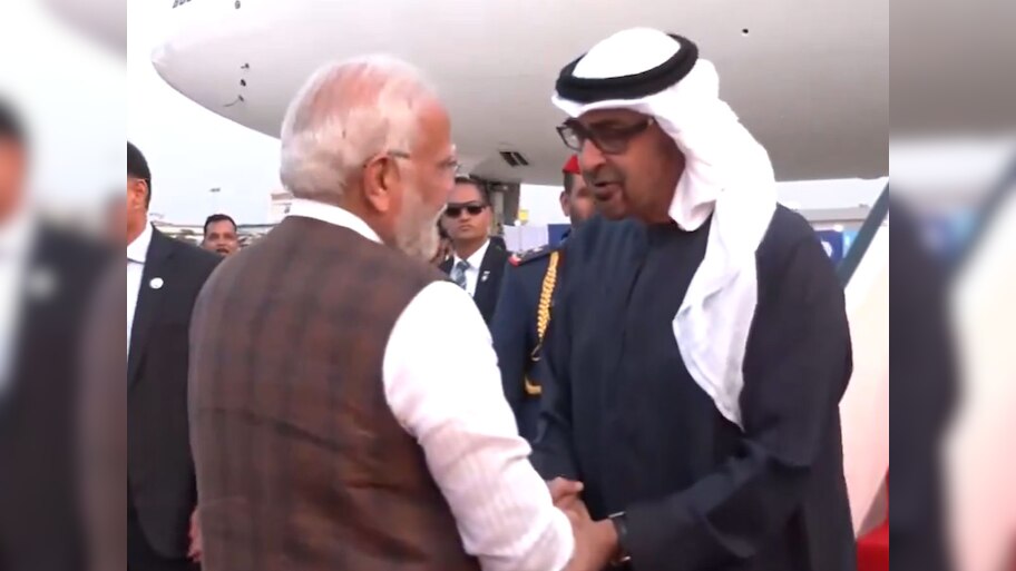 UAE के राष्ट्रपति पहुंचे गुजरात; 'वाइब्रेंट गुजरात ग्लोबल समिट' में लेंगे हिस्सा