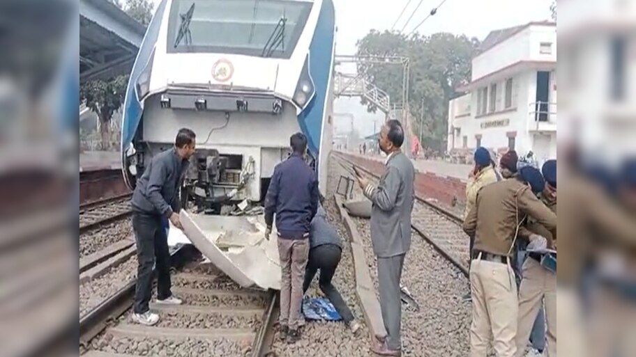 फिर दुर्घटना की शिकार हुई वंदे भारत एक्सप्रेस; मवेशी सामने आने से टूटा ट्रेन का अगला हिस्सा