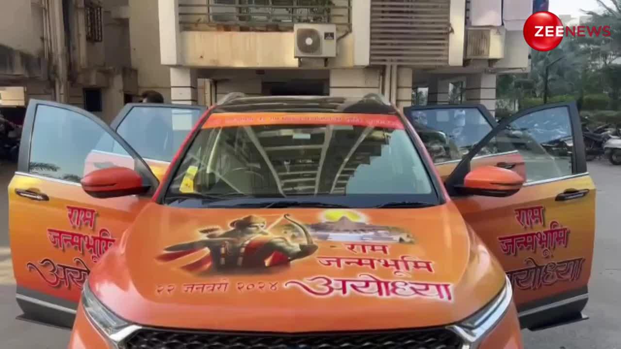Proper Rami Car ram devotee of surat decorated his Jaguar car on the theme of ram ...