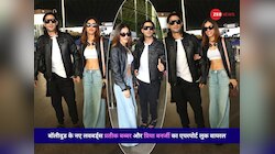ब्लैक बाइकर जैकेट पहने एयरपोर्ट पर दिखे प्रतीक बब्बर और प्रिया बनर्जी, थामा था हाथ