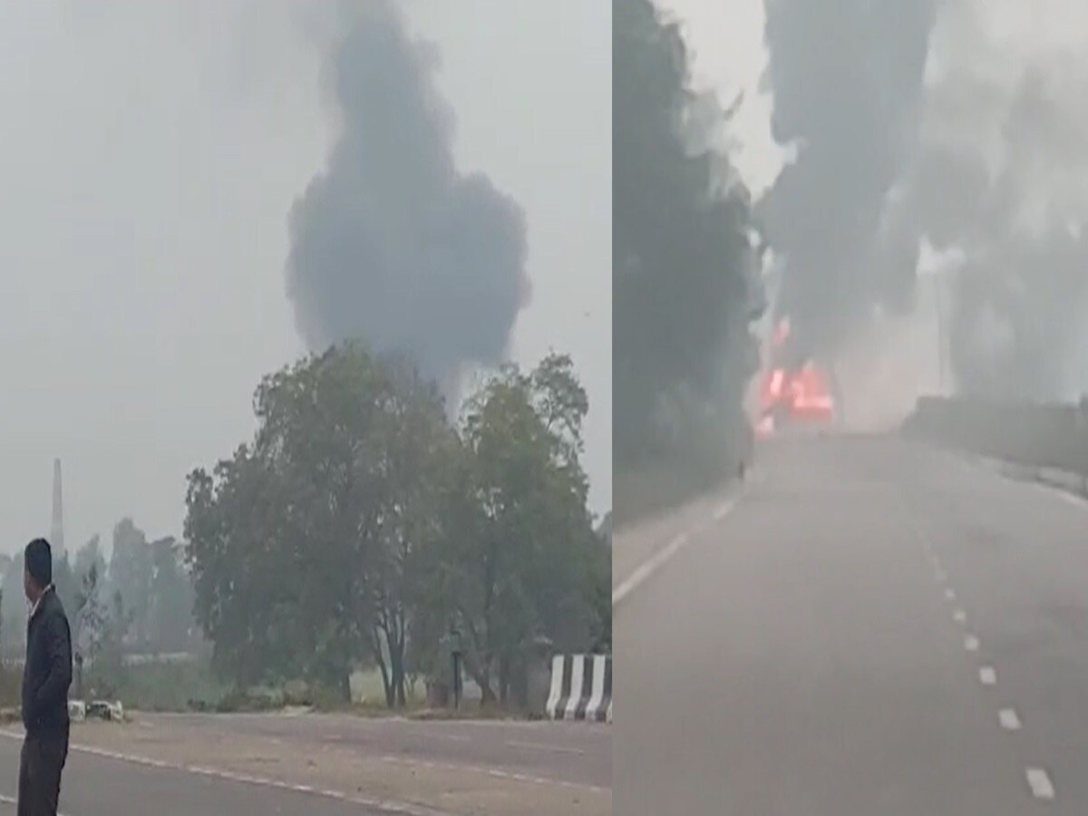 Gonda News: गोंडा में गैस सिलेंडर लदा वाहन पलटा, भीषण आग के बाद एक के बाद एक सिलेंडर में ब्लास्ट