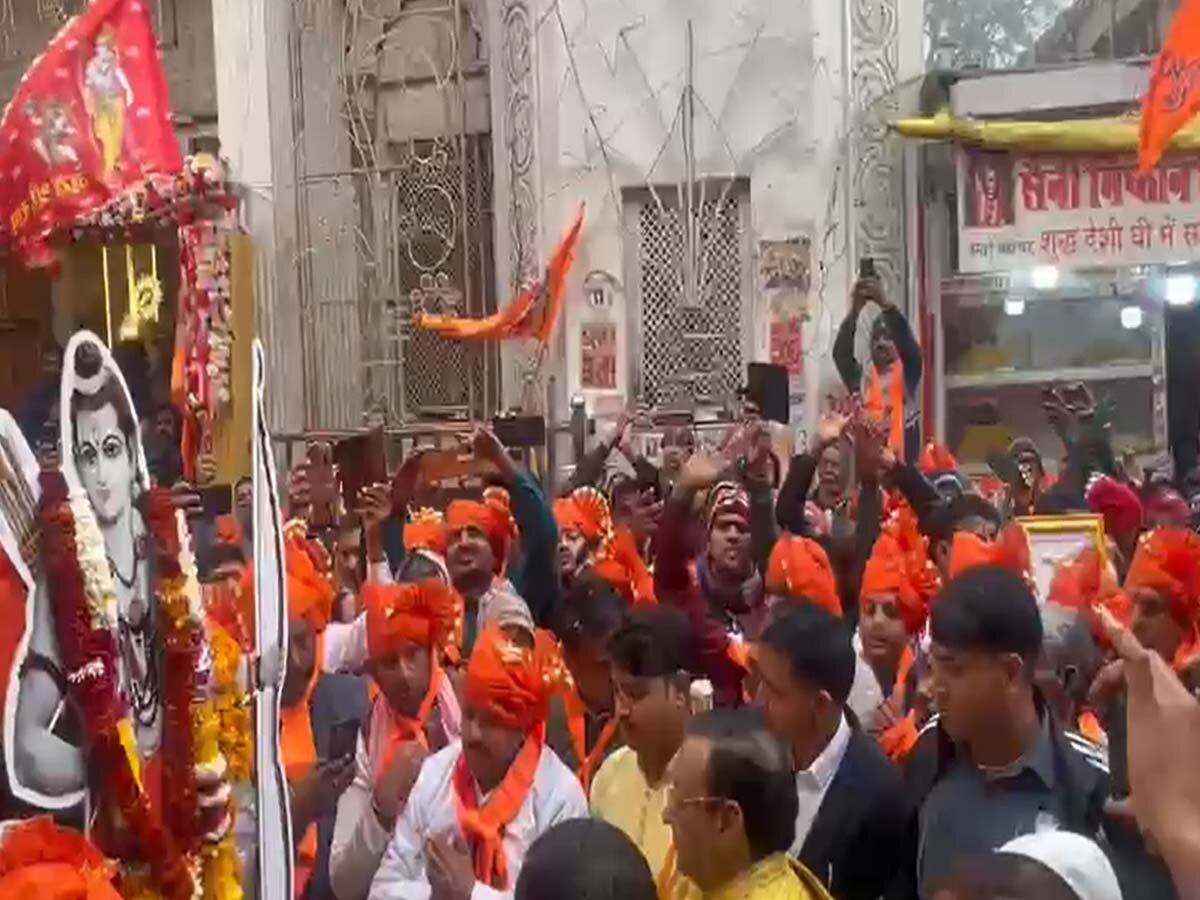 Ram Mandir: मेहंदीपुर बालाजी में विशाल भगवा रैली,सवा लाख आहुति से की राम महायज्ञ की पूर्ण आहुति