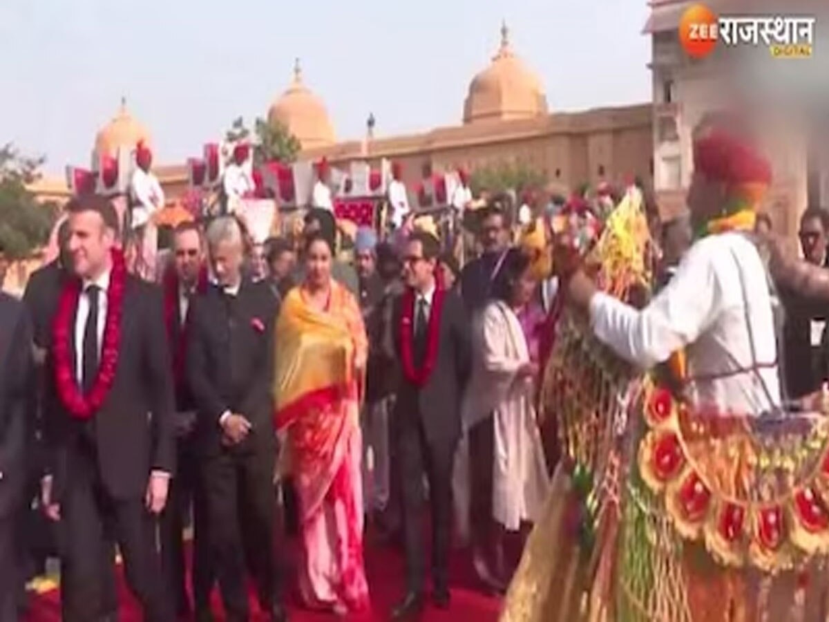 PM Modi-Macron Jaipur Visit : इमैनुएल मैक्रों आमेर किले का किया दौरा, राजस्थानी चित्रकला कला को देख हुए मंत्रमुग्ध 