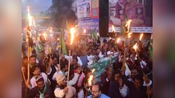 ED,केंद्र के खिलाफ JMM ने  निकाला चतरा में मशाल जुलूस, लगाया परेशान करने का आरोप