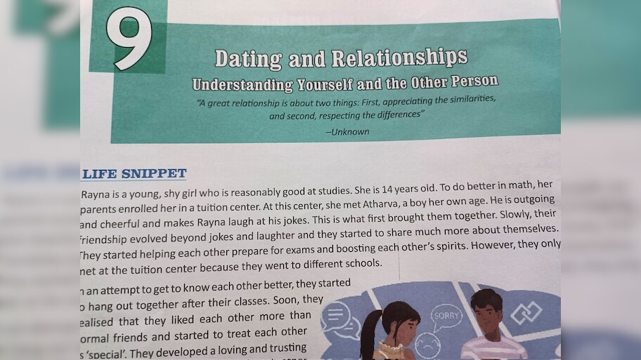 chapters on dating and relationship added to class 9th book tinder ...