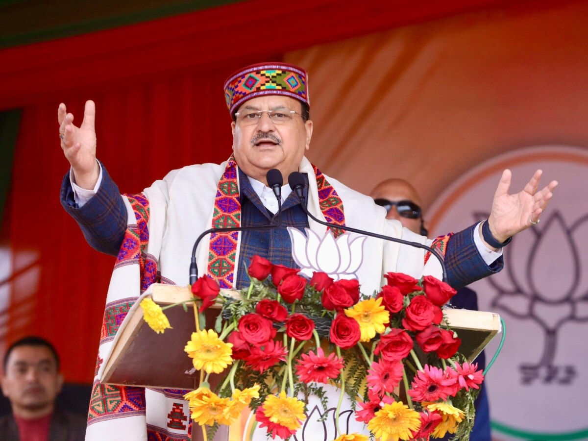 Himachal BJP: धर्मशाला में जेपी नड्डा ने भरी चुनावी हुंकार, कहा- PM के नेतृत्व में हुआ देश का विश्वास