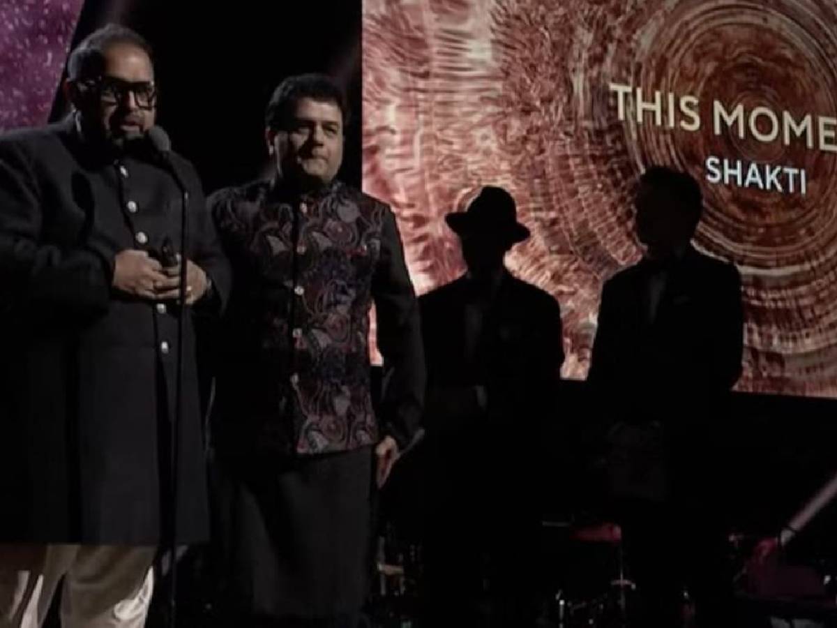 Grammy 2024: शंकर महादेवन ग्रैमी अवॉर्ड लेते समय बोले, &#039;हमें आप पर गर्व है भारत&#039;