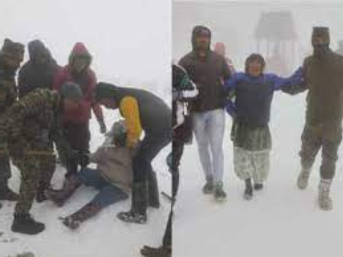 जान की बाजी लगाकर मौत के मुंह से 500 पर्यटकों को निकाल लाए सेना के बहादुर जवान, देखें VIDEO