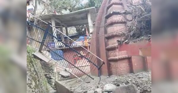 Shani Dev Temple fall in satluj river due to speefy wind and rainfall ...