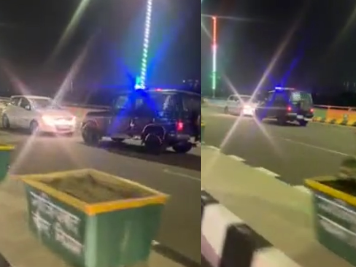 Ghaziabad News: एलिवेटेड रोड पर रैश ड्राइविंग, फिल्मी स्टाइल में  पुलिस को देख बैक गियर में भगाई कार
