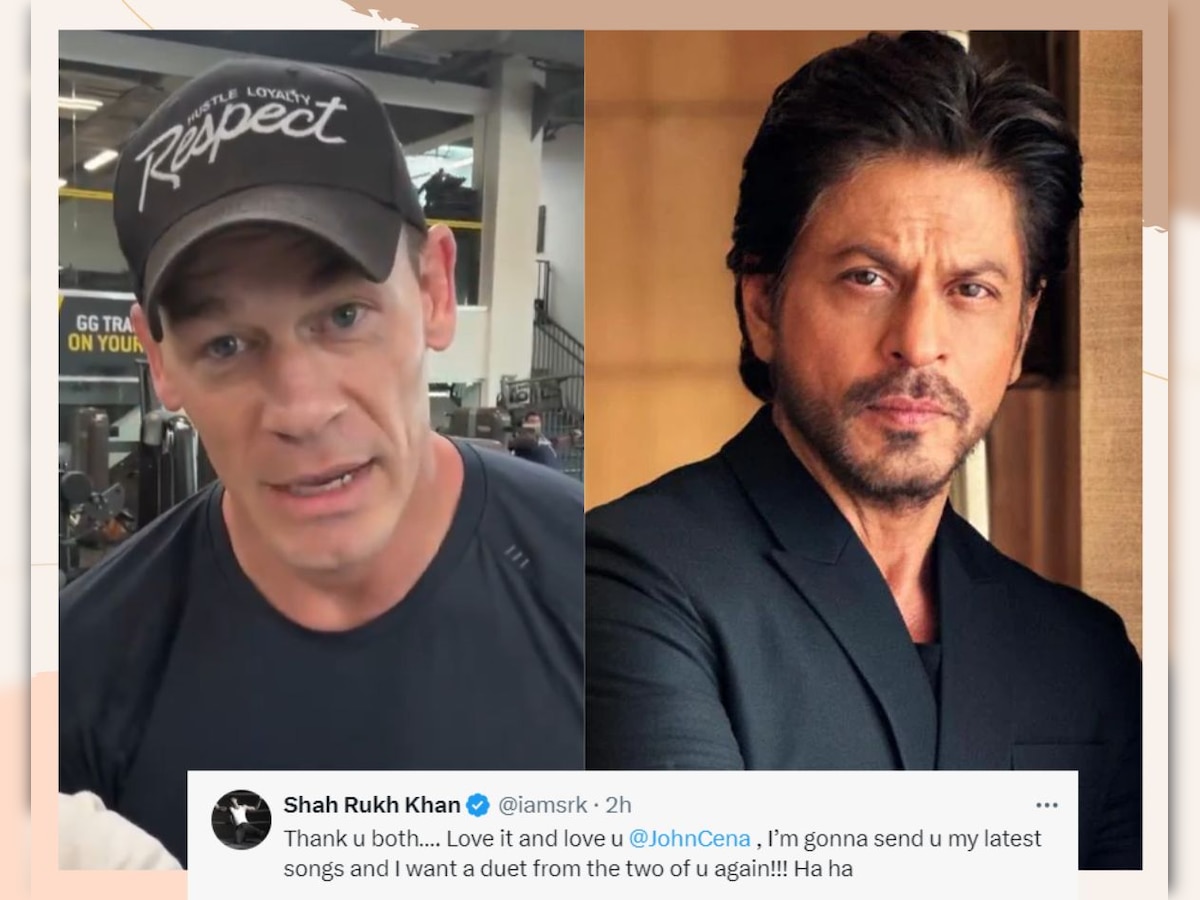 जॉन सीना के वायरल वीडियो पर शाहरुख खान ने दिया मजेदार रिएक्शन, बोले - 'नए गानों पर भी...'