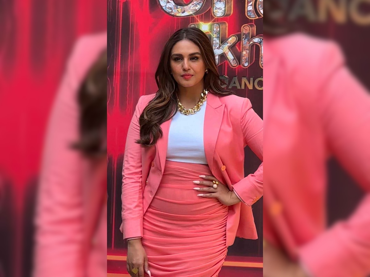 Huma Qureshi in sizzling pink dress visits Jhalak Dikhlaa Jaa finale ...