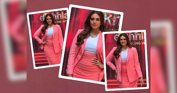 Huma Qureshi in sizzling pink dress visits Jhalak Dikhlaa Jaa finale ...